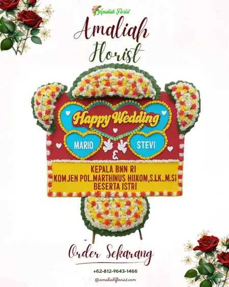 Papan Bunga Pernikahan Gampingan